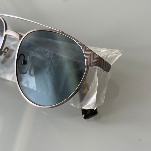 Ermenegildo Zegna Matte Gunmetal Round Sunglasses - Picture 7 of 9